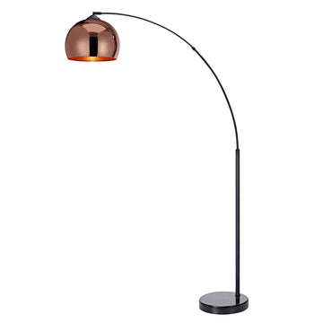 Arquer 66.93" Arc Floor Lamp s, Home Offices, Dining Rooms, Bedrooms with Faux Black Marble Base and Rose Gold