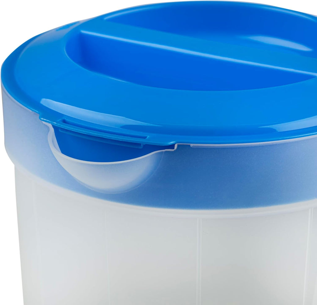 2-Pack 1-Gallon Plastic Pitchers with Lids - Iced Tea Pitchers with Twist Cover BPA-Free, Dishwasher & Freezer Safe