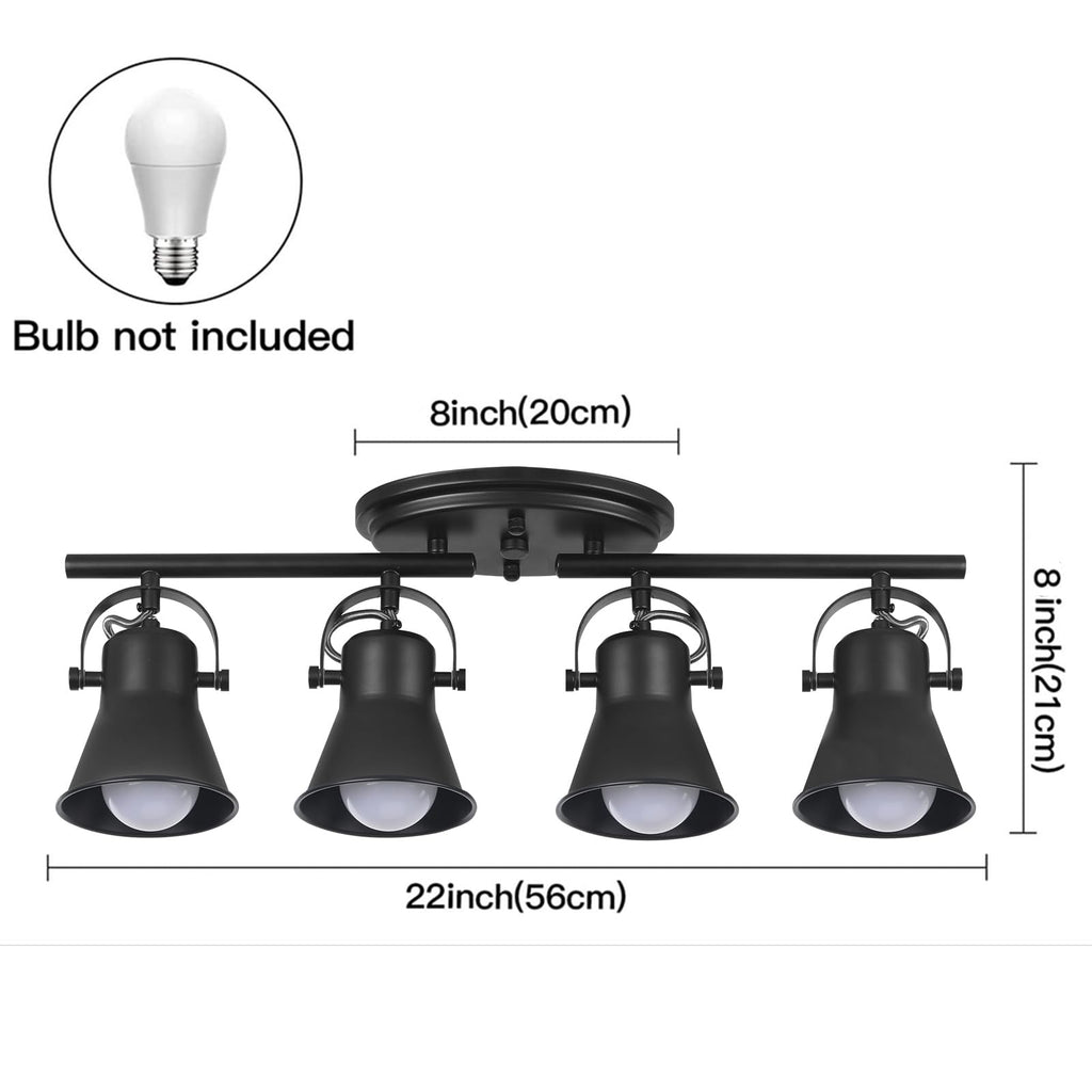 Track Lighting Kit, Directional Ceiling Light, Industrial Black Kitchen Track Lighting Fixtures Ceiling .