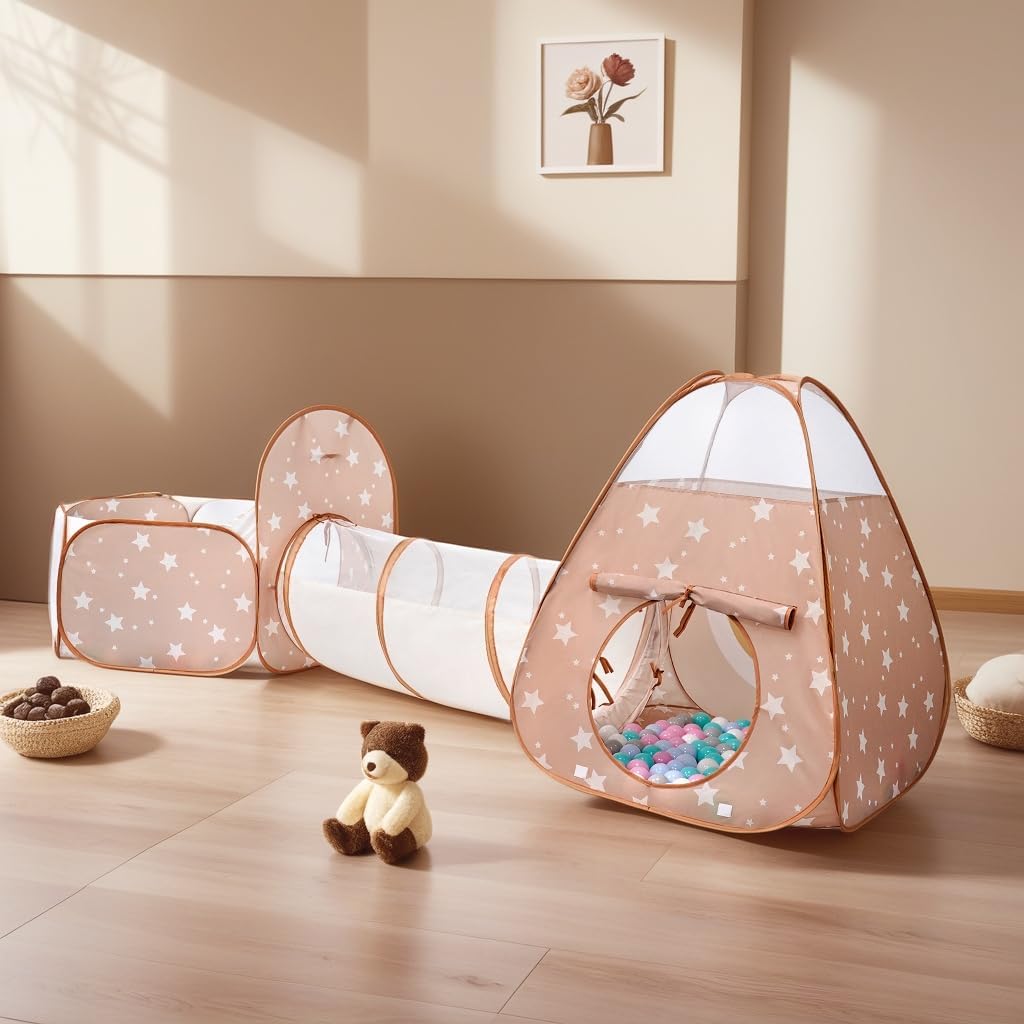3 in 1 Pop Up Kids Play Tent with Ball Pit Indoor/Outdoor Playhouse