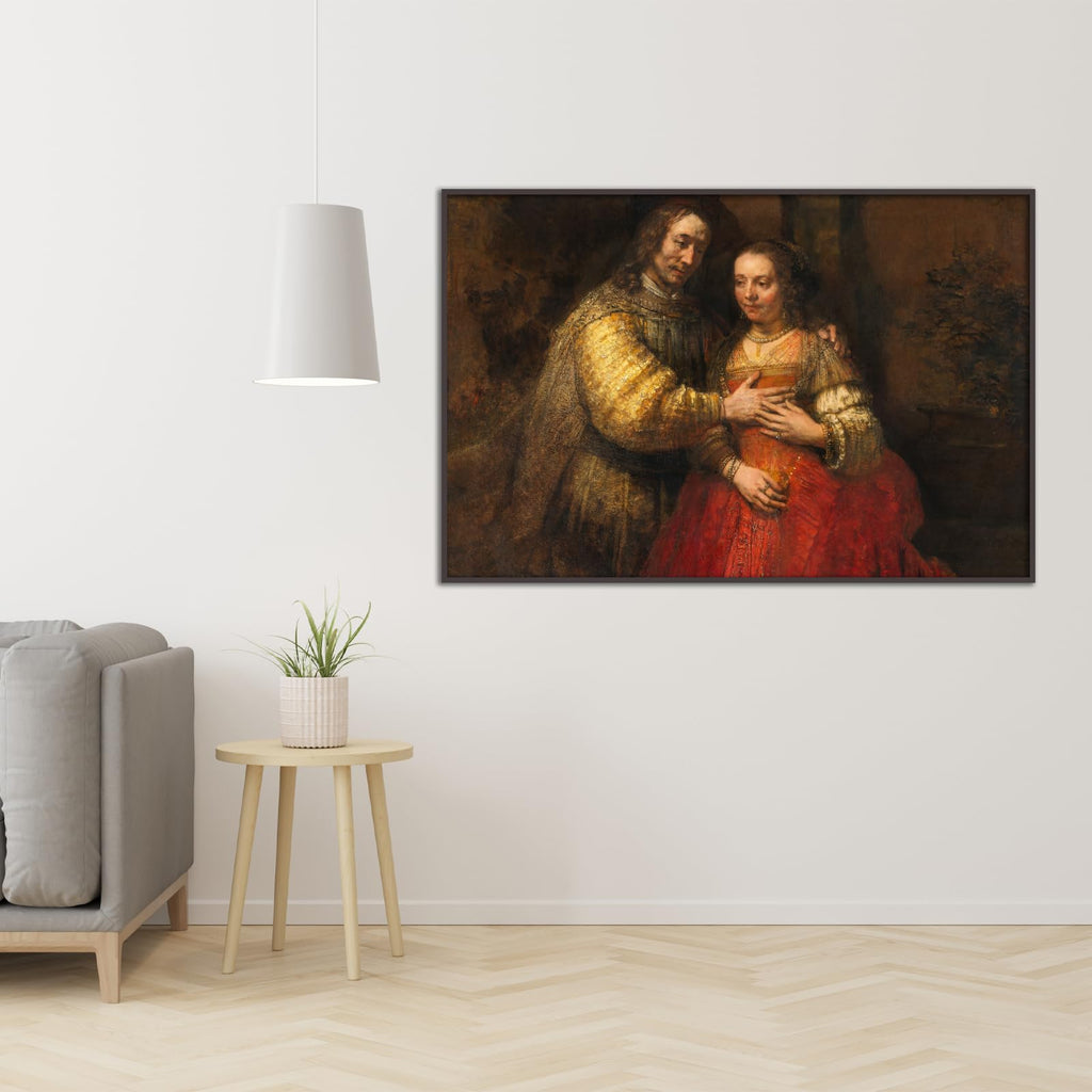 Rembrandt Canvas Wall Art Jewish Bride Poster Famous Oil Painting Print Historical Culture Illustration Modern Home
