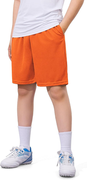 Boys Athletic Shorts Youth Quick Dry Soccer Basketball Running Gym