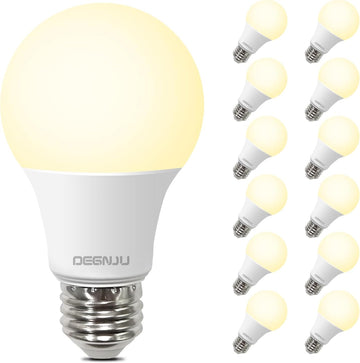 A19 LED Light Bulbs, 60 Watt Equivalent LED Bulbs, Soft White 2700K, 800 Lumens, E26 Standard Base, Non-Dimmable, 8W