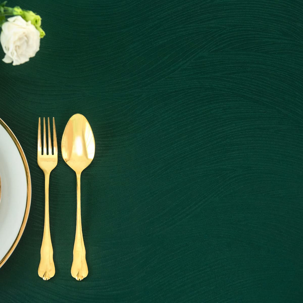 Christmas Hunter Green Tablecloth, Spill-Proof and Water Resistance Heavy Weight Soft Table Cloth for Christmas