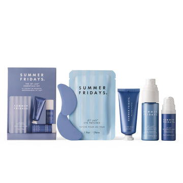 Jet LagTM Essentials - Mini Hydrating Skin Care Set With Jet LagTM Mask, Eye Patches, Deep Hydration Face Serum &