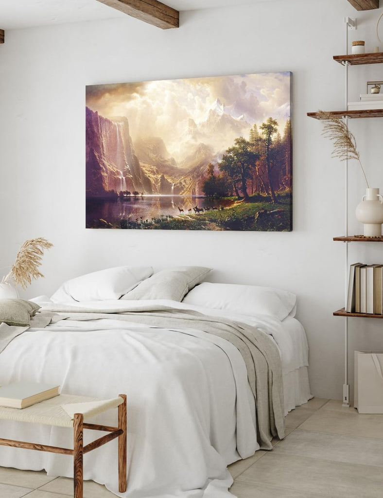 Bierstadt Among the Sierra Nevada California Canvas Art, 36x24