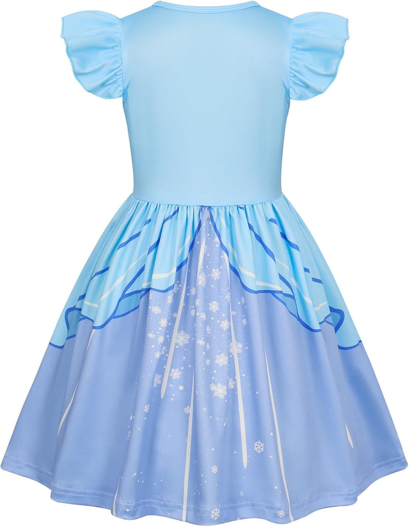 Princess Dress Girl A-line Casual Dresses Toddler Twirl Skater Dress