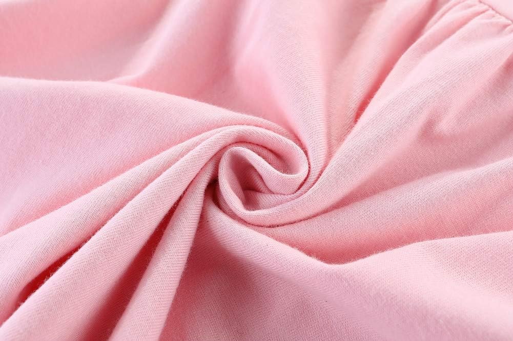 Long Sleeve Plain Swing Dress for Little Girls Backless Cotton