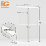 Shower Door, Royal Guard 44-48" W x 72" H Semi-Frameless Double Sliding Glass Shower Door with 1/4'' (6mm) Clear SGCC