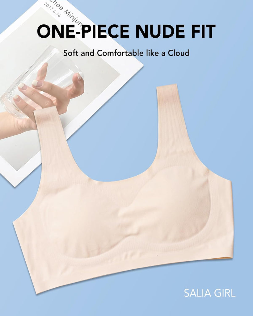 Seamless Training Bras for Girls, Soft Removable Padding