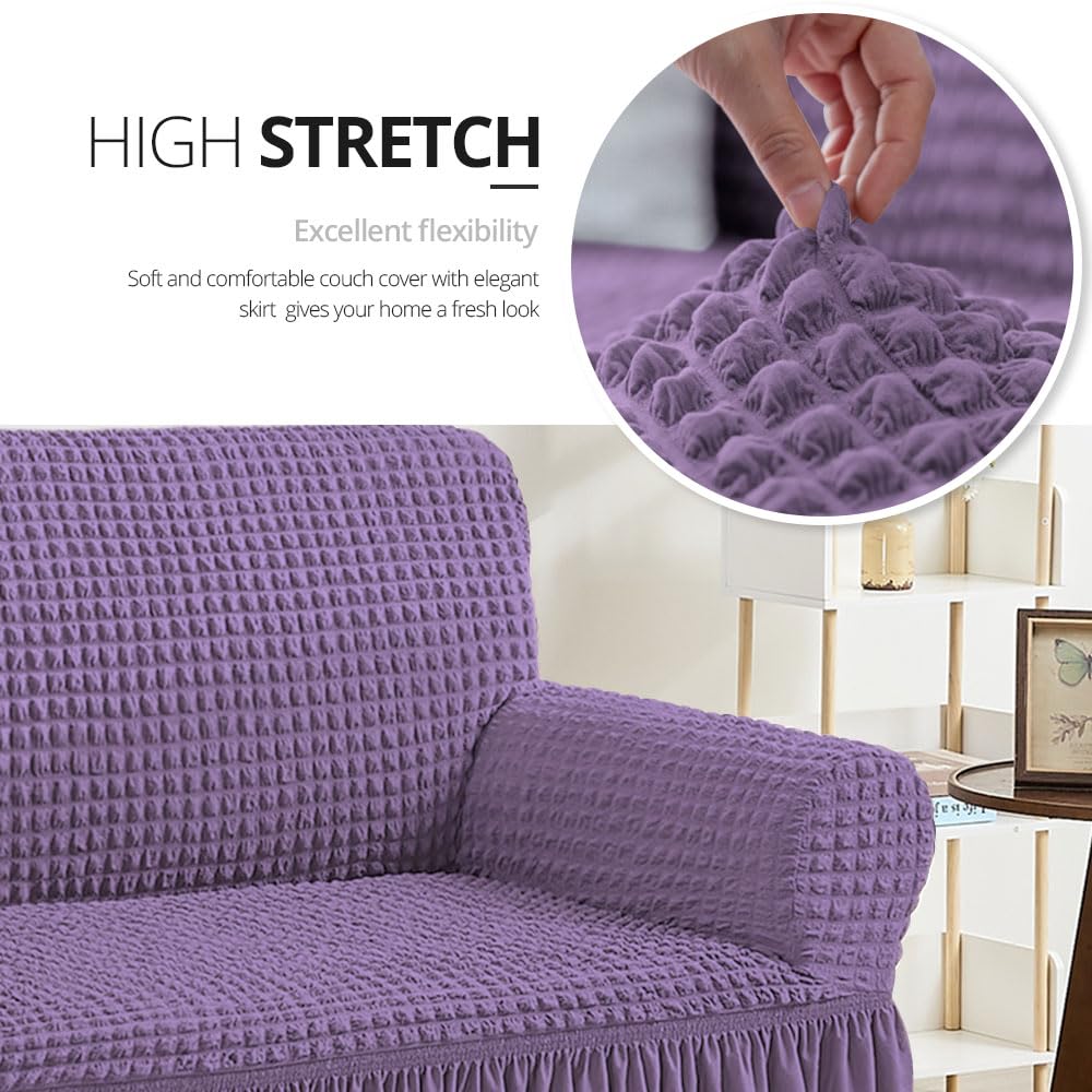 Sofa Covers Purple Couch Cover Stretch Sofa Slipcovers with Skirt