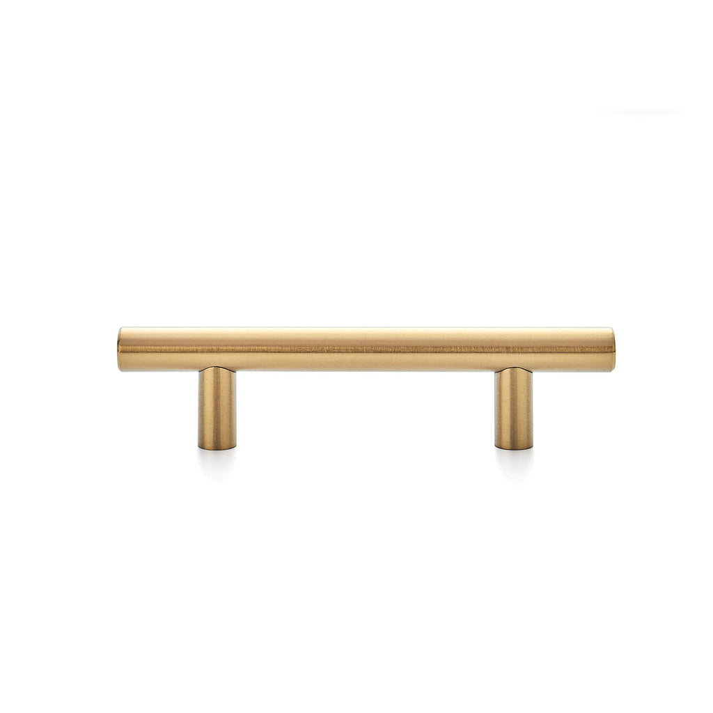 Cabinet Handles,5" Length,3" Hole Center,Brushed Brass,55 Pack