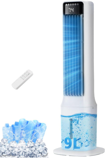 41" Portable Air Conditioners, 120° Oscillating Cooling Fans that Blow Cold Air with 24H Timer,4 Modes&3 Speeds