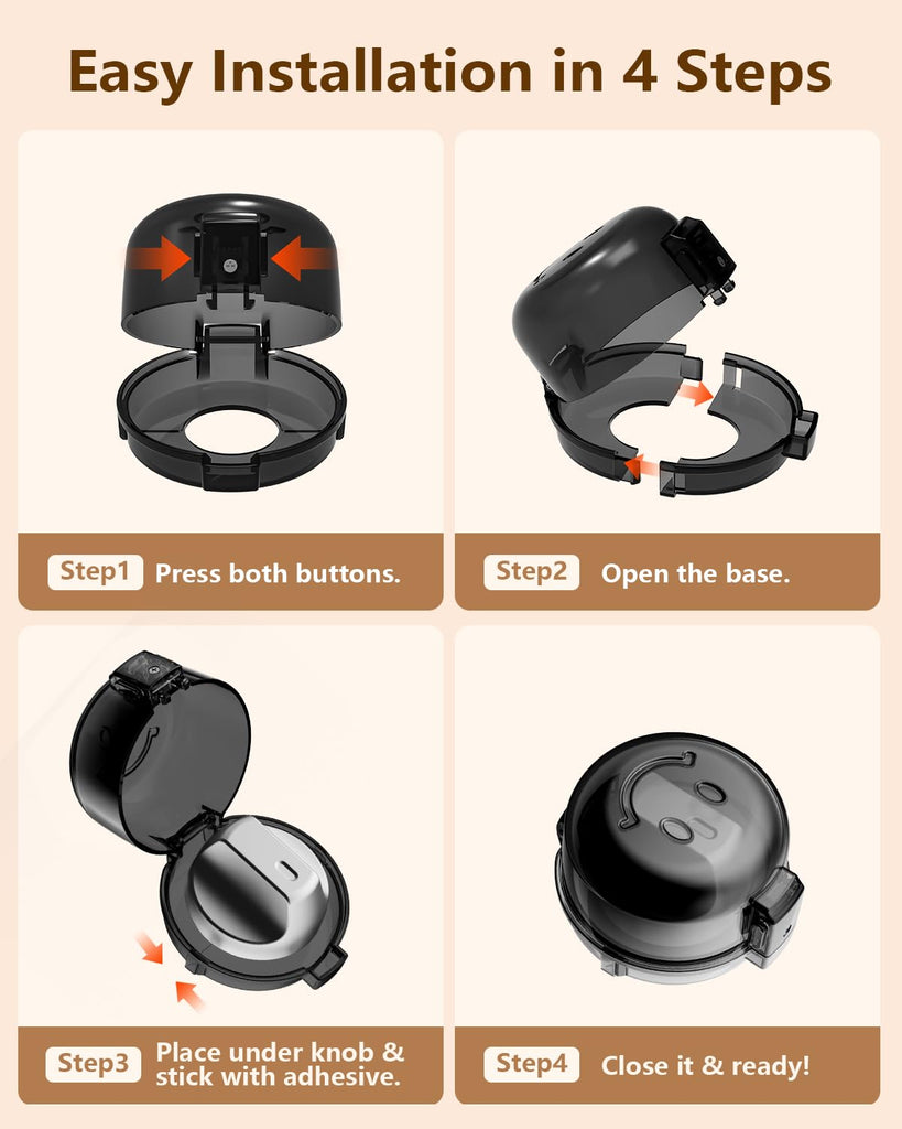 Stove Knob Safety Covers - 5 Pack Heat Resistant Stove Knob Covers