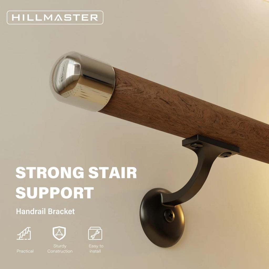 Steel Handrail Bracket for Indoor Outdoor Stairs, Anti-Rust Hand Rail Brackets Hand Railing Brackets Strong Stair