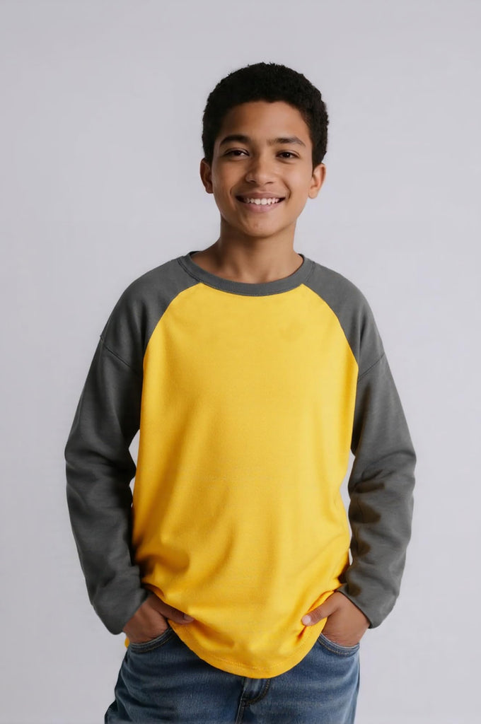 Baby Boys Long Sleeve Tops Tees Shirts Cotton Casual Crewneck T-Shirts White Grey Yellow 4 Packs Months