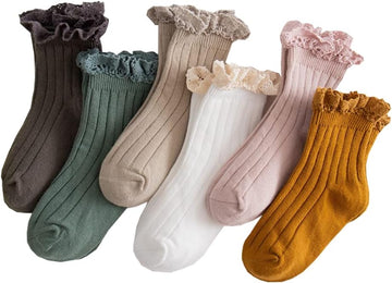 Girls Vintage Ruffle Dress Socks Toddler Girl Boot Socks