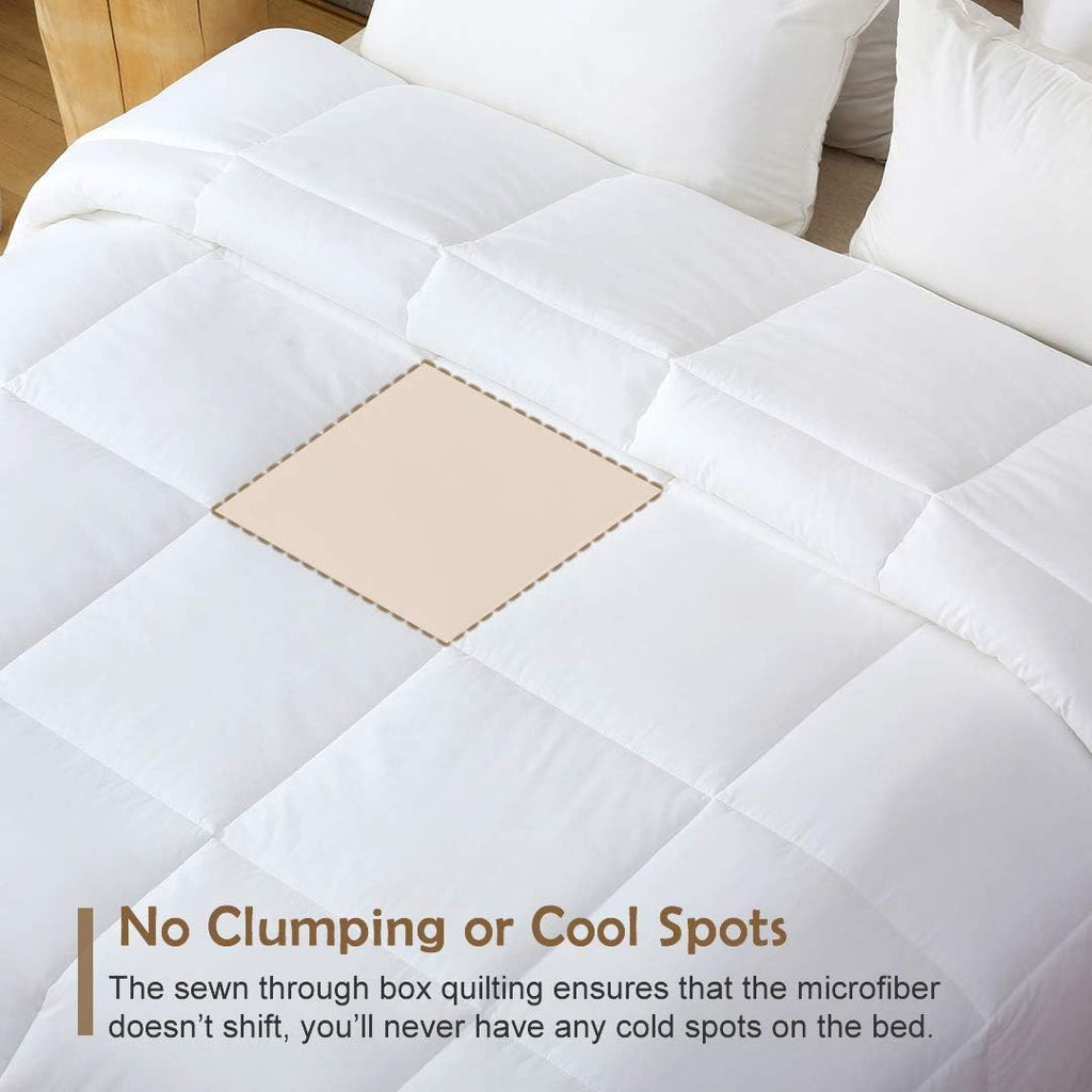 100% Cotton Lightweight Down Alternative Comforter, Queen (88x88)