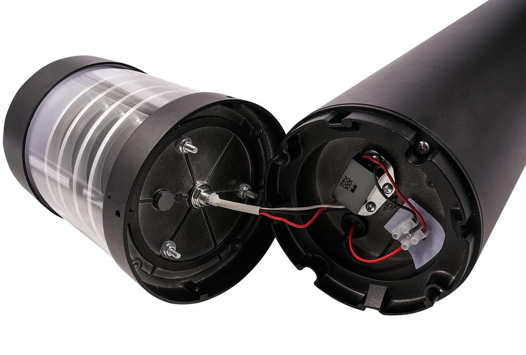 Bollard Light 39", 120-277V, 20W, 3CCT 3000-5000 Kelvin, Louvered Flat