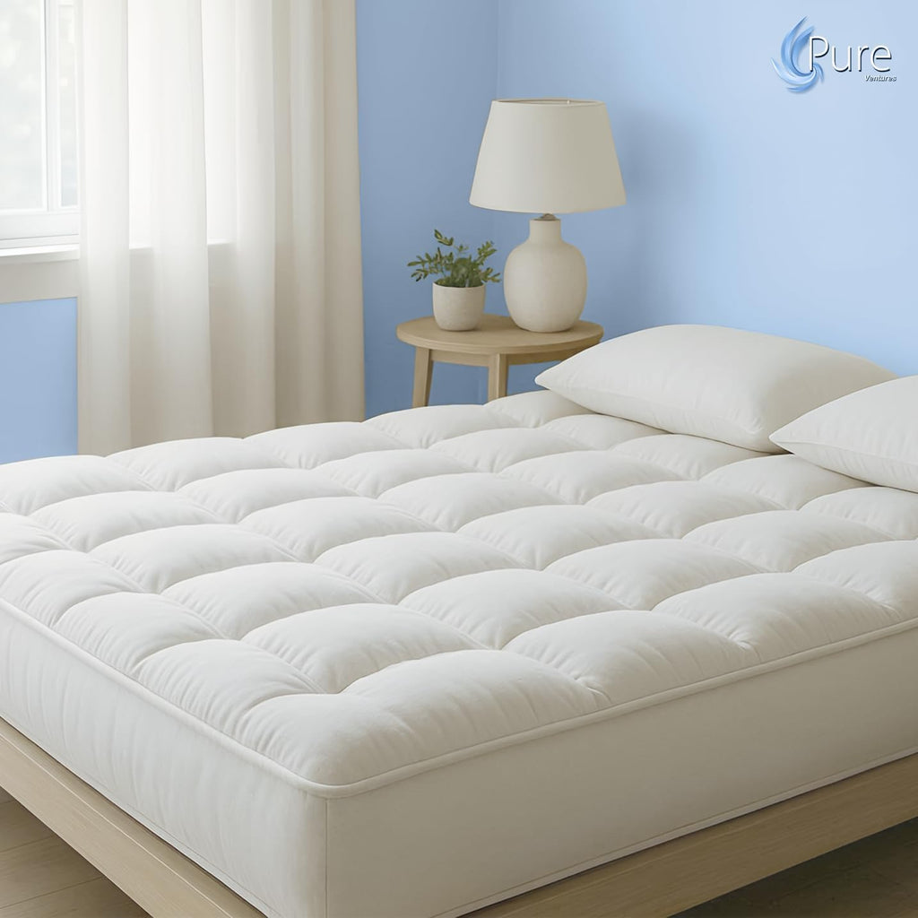 Queen Mattress Topper and Pad Cover Extra Thick Luxury Down Alternative Pillow Top Cooling Bed Topper Ultra Plush and