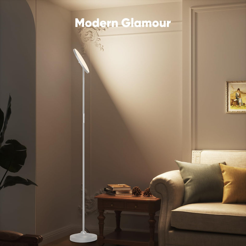 36W LED Floor Lamp, Super Bright Standing Lamp, Modern Stepless Dimmable Torchiere Tall Lamp with Remote Control