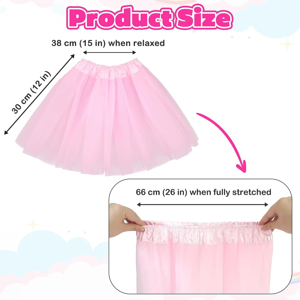 6pc Girls Ballet Tutu Kids Birthday Princess Party Favor Dress Skirt Set