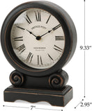 HOME Mantel Clock, Retro Desk Clock Silent-Non-Ticking Battery Operated Wooden Mantel Clock for Living Room
