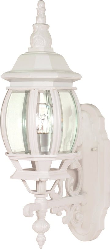 60/885 Traditional One Light Outdoor Wall Mount from Central Park collection in White finish