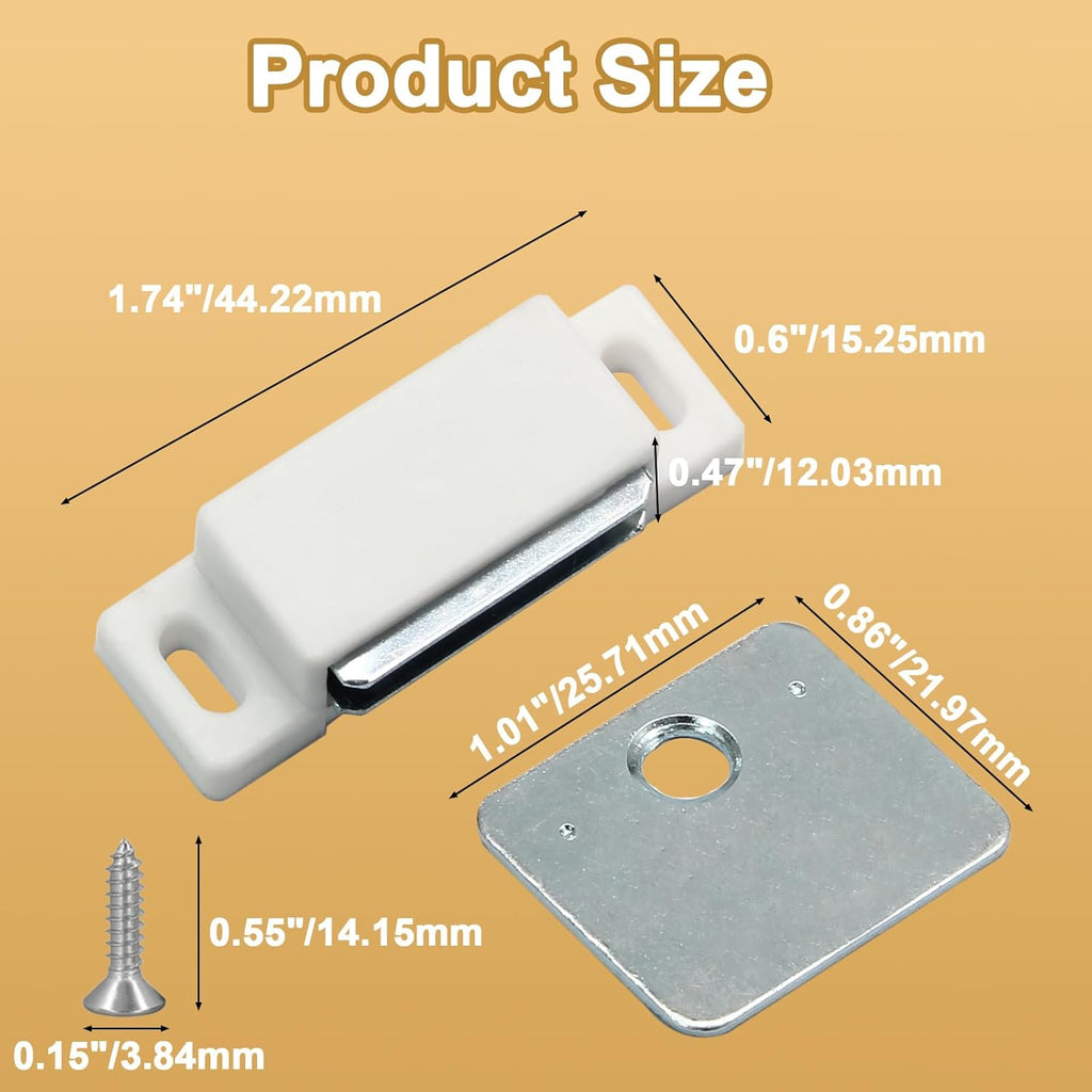 12Pcs Cabinet Door Magnets Catch Magnetic Door Catch, Magnetic Shutter Hardware Drawer Magnet Latch Cabinet Magnets for