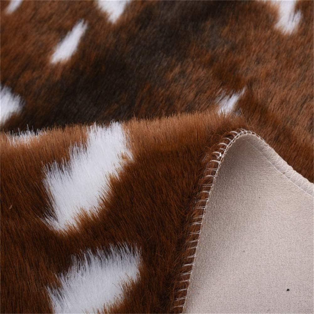 Faux Fur Deer Hide Rug, Soft Washable 35.4x41.3in