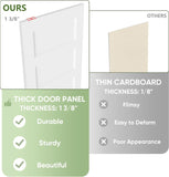 72x80 in 5-Panel Bypass Sliding Closet Door, White Primed Door Slab with Bypass Closet Track Hardwar