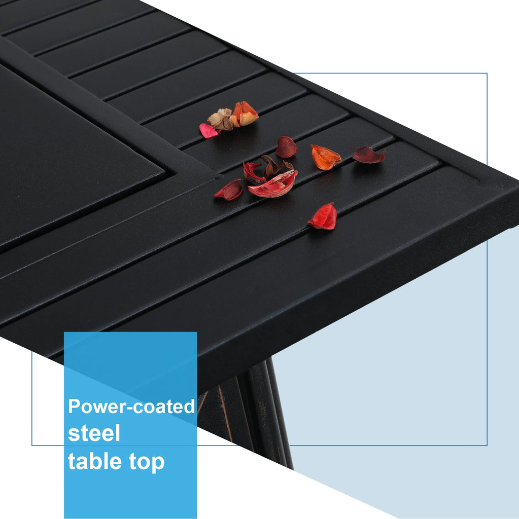 Gas Fire Pit Table 50, 000 BTU Square Outdoor Propane Fire Pit Table Fireplace Garden Camping Outdoor Heating with