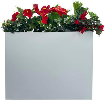 38" L x 13" W x 30" H Metal Tall Rectangular Planter - Large Planter Box for Outdoor Patio/Porch Modern Design for