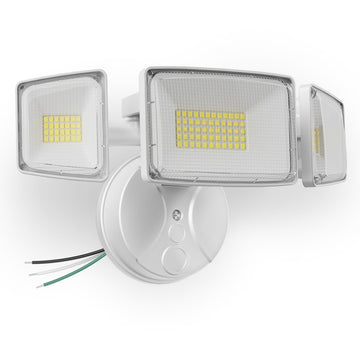 Flood Lights Outdoor, Brightness Security LED Flood Lights with 3 Adjustable Heads, Switch Controlled