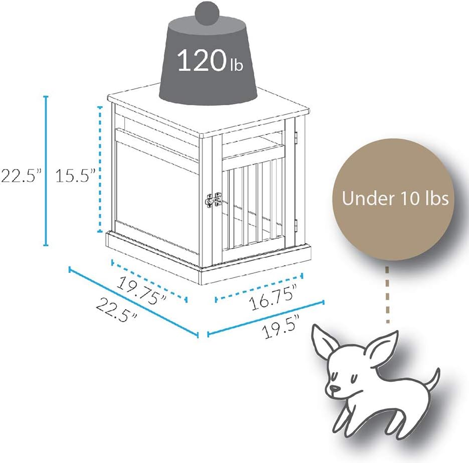 Wood Slats Pet Crate, D x, Espresso (New)