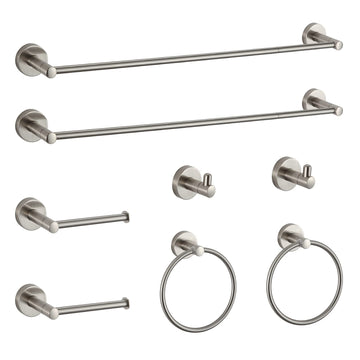 Bathroom Hardware Set Brushed Nickel Bathroom Accessory Set Towel Bar 8 Pieces