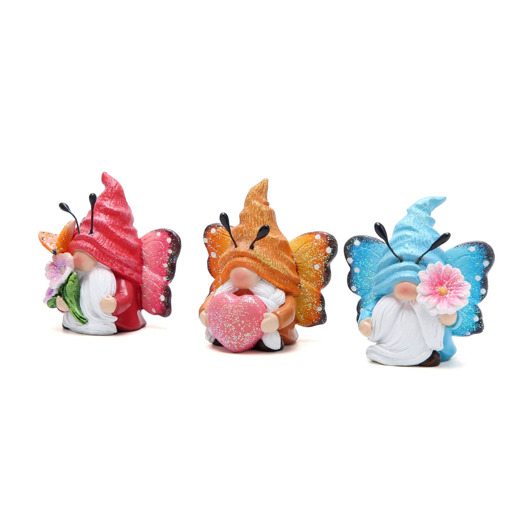 3PCS Spring Butterfly Gnomes Decorations Butterfly Elves Ornaments Scandinavian Tomte Elf Figurines Decor, Porch