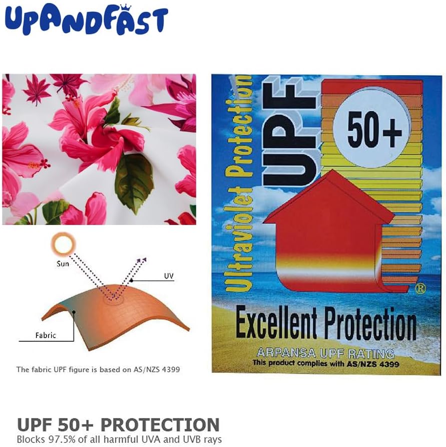 Girls Rash Guard Set Long Sleeve Two Piece Swimsuit with UPF 50+ Sun Protection for Girls