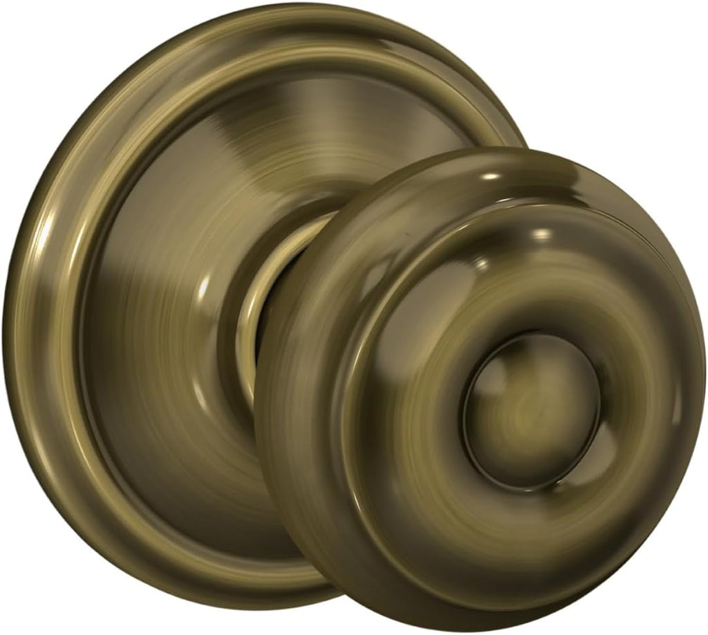 Georgian Hall/Closet Passage Door Knob, Antique Brass