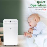 12,000 BTU, 2024 New Portable Air Conditioner with Heat, 4-in-1 function Dehumidifier & Fan