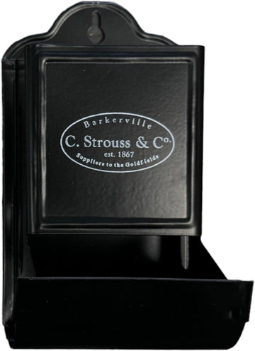 Metal Matchbox Holder, Antique Black Match Holder, Rustic Wooden Matches Holder, Decorative Storage Box for Matchboxes