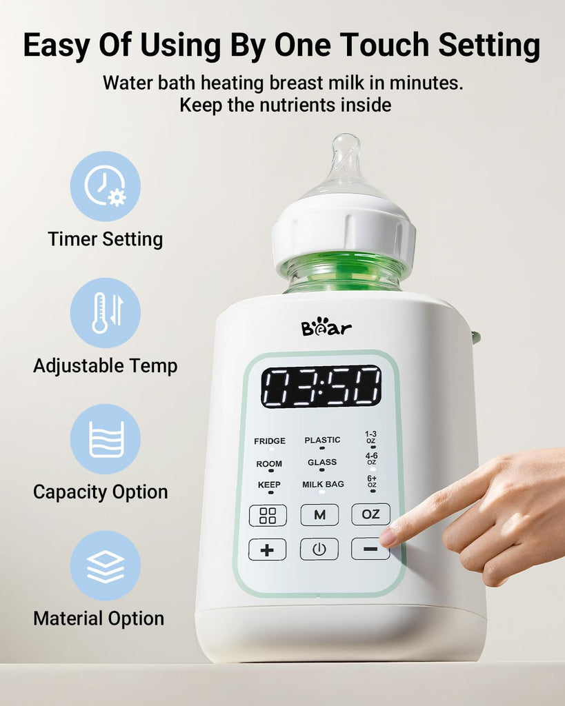 Baby Bottle Warmer, Fast Warming Breast Milk Formula, Green