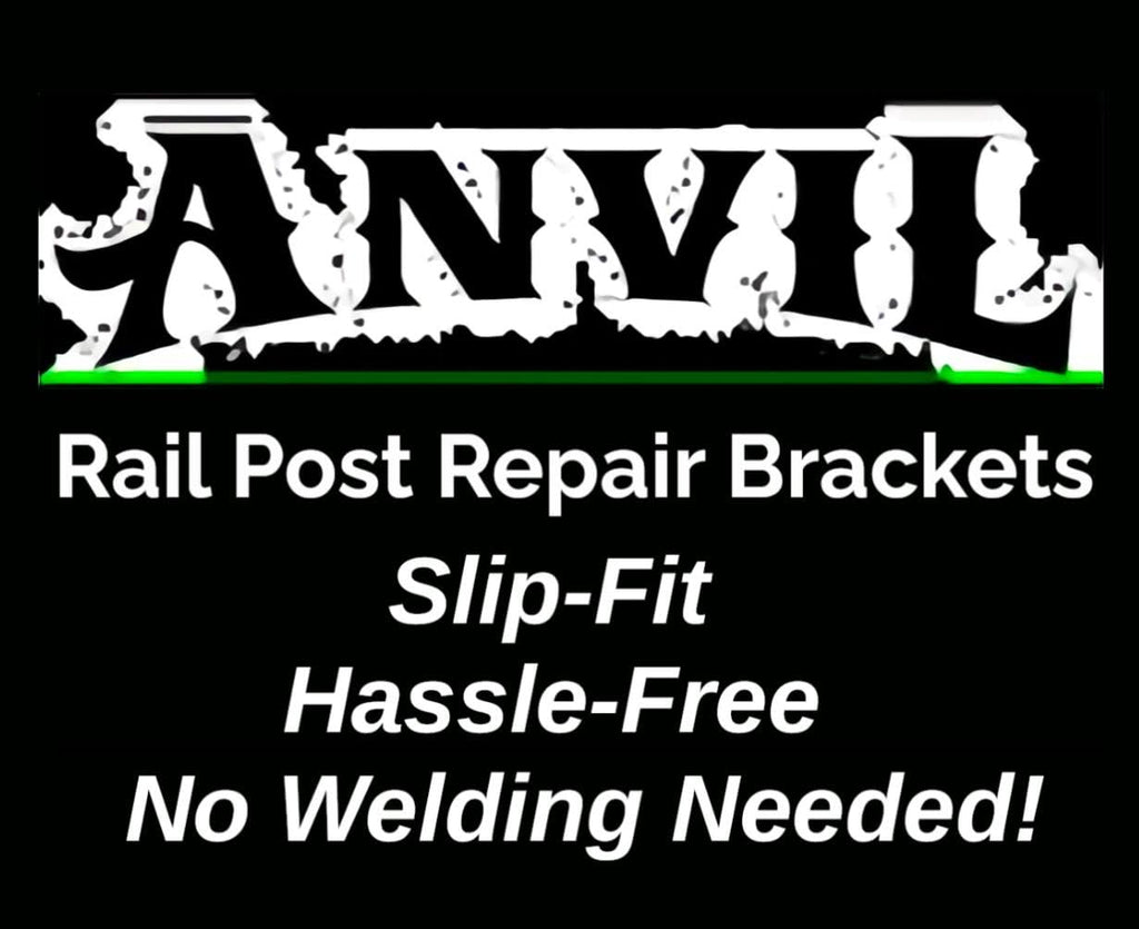 No Welding Boot Repairs-Rusty Metal Step Railing Posts Rail Base 4" Post Mount Broke Rails-Slip-Fit Handrail Bracket