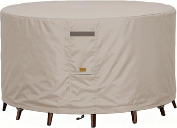 Round Patio Table Cover Outdoor Furniture Waterproof 76" Dia | Patio Furniture Covers 600D Heavy Duty,Outdoor Table