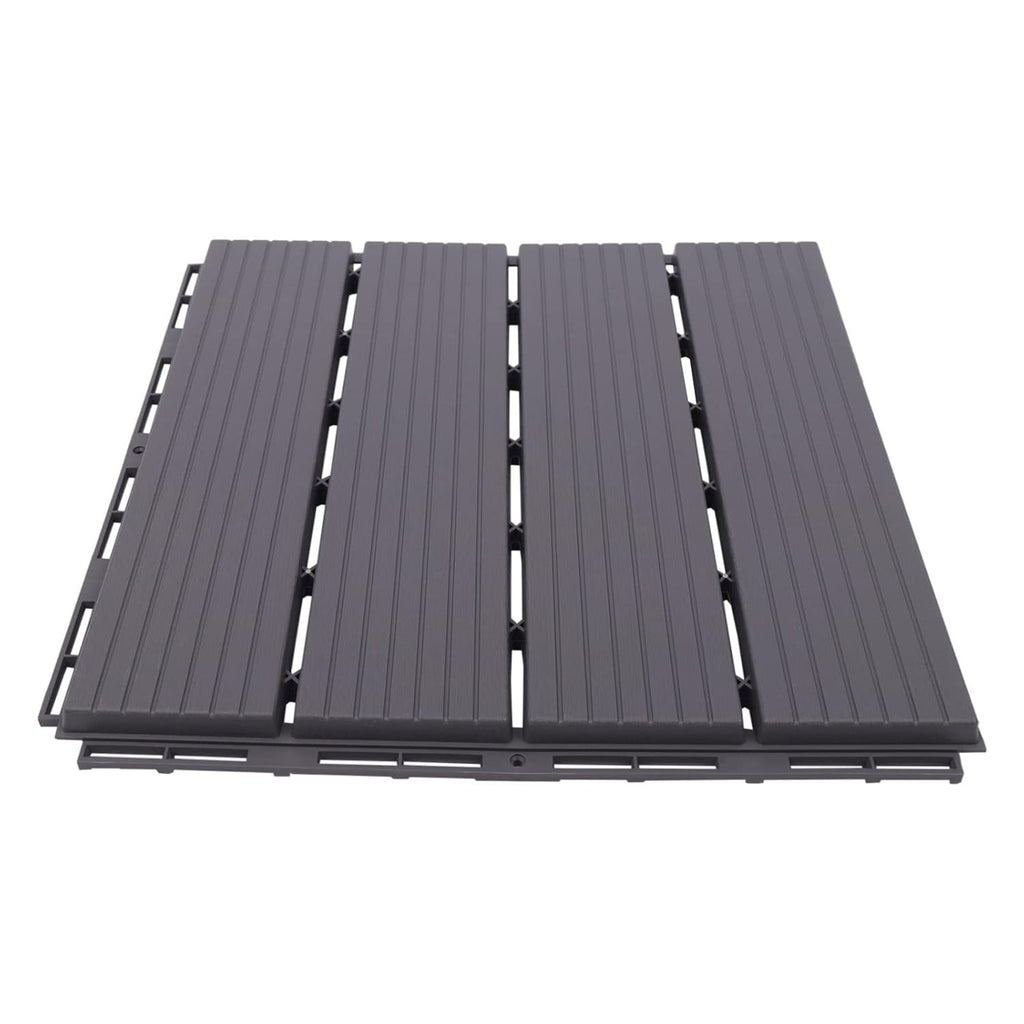 22 Pcs Plastic Composite Patio Deck Tiles,12"X12" Interlocking Deck Tiles Waterproof Outdoor Flooring All Weather Use
