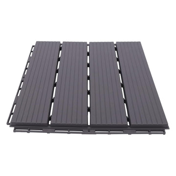 22 Pcs Plastic Composite Patio Deck Tiles,12"X12" Interlocking Deck Tiles Waterproof Outdoor Flooring All Weather Use