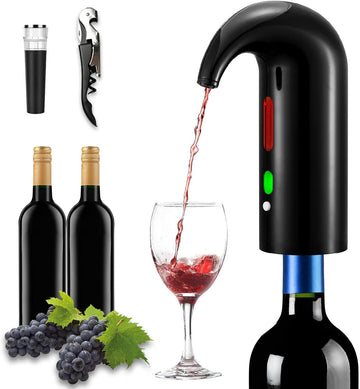 Automatic One-Touch Electric Wine Aerator Pourer and Wine Decanter