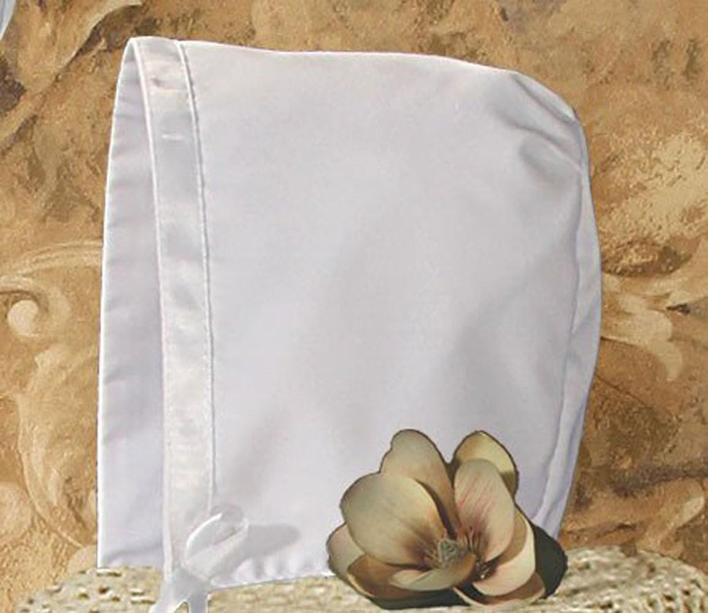 Girls Special Occasion 24" Poly Cotton Batiste Christening Baptism Gown with Lace Collar and Hem