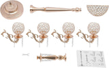 Gold/Sliver 5 Arm Crystal Floor Candelabra Wedding Table Centerpieces,35 Inches Tall Candlesticks Candle Holder Stand