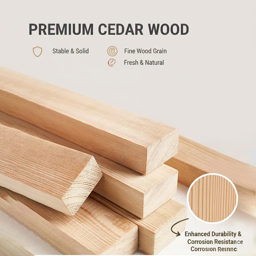 Scandinavian Natural Wood Slatted Roll-Up Bed Base, Japanese Style Tatami Mattress Support Platform, 47 x 24 Inches